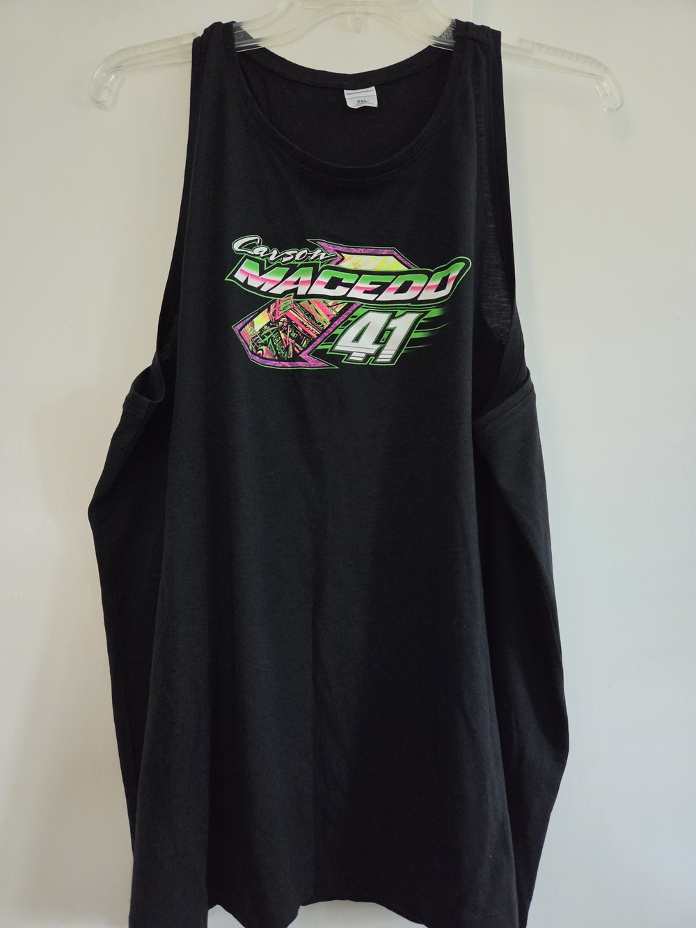 Sport-Tek Black Womans Carson Macedo Sprint Car Razorback Tank XXL